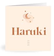Geboortekaartje naam Haruki m1