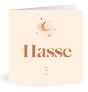 Geboortekaartje naam Hasse m1