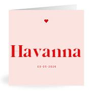 Geboortekaartje naam Havanna m3