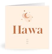 Geboortekaartje naam Hawa m1