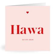 Geboortekaartje naam Hawa m3
