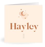 Geboortekaartje naam Hayley m1