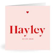 Geboortekaartje naam Hayley m3
