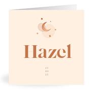 Geboortekaartje naam Hazel m1