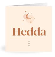 Geboortekaartje naam Hedda m1