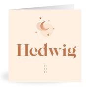 Geboortekaartje naam Hedwig m1