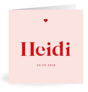Geboortekaartje naam Heidi m3