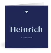 Geboortekaartje naam Heinrich j3