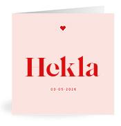 Geboortekaartje naam Hekla m3
