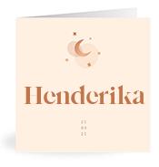 Geboortekaartje naam Henderika m1