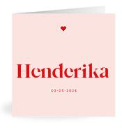 Geboortekaartje naam Henderika m3