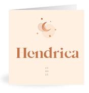 Geboortekaartje naam Hendrica m1