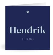 Geboortekaartje naam Hendrik j3