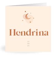 Geboortekaartje naam Hendrina m1