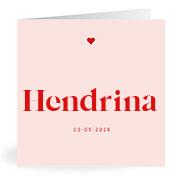 Geboortekaartje naam Hendrina m3