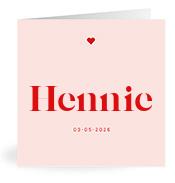 Geboortekaartje naam Hennie m3
