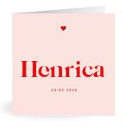 Geboortekaartje naam Henrica m3