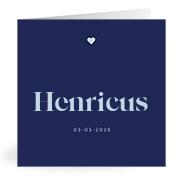 Geboortekaartje naam Henricus j3