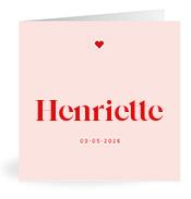 Geboortekaartje naam Henriette m3