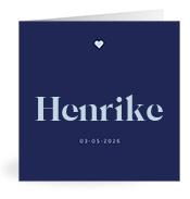Geboortekaartje naam Henrike j3