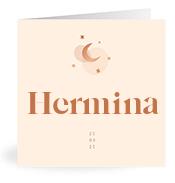 Geboortekaartje naam Hermina m1