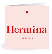 Geboortekaartje naam Hermina m3