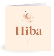 Geboortekaartje naam Hiba m1