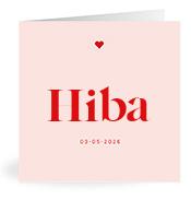 Geboortekaartje naam Hiba m3