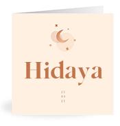 Geboortekaartje naam Hidaya m1