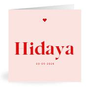 Geboortekaartje naam Hidaya m3