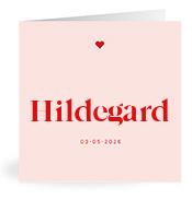 Geboortekaartje naam Hildegard m3