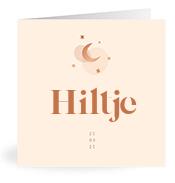 Geboortekaartje naam Hiltje m1