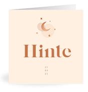 Geboortekaartje naam Hinte m1