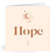 Geboortekaartje naam Hope m1
