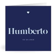 Geboortekaartje naam Humberto j3