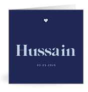 Geboortekaartje naam Hussain j3