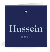 Geboortekaartje naam Hussein j3