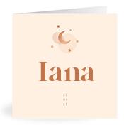 Geboortekaartje naam Iana m1