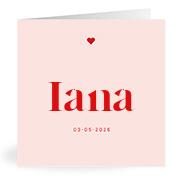Geboortekaartje naam Iana m3