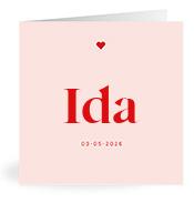 Geboortekaartje naam Ida m3