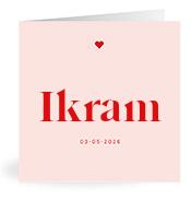Geboortekaartje naam Ikram m3