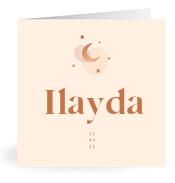 Geboortekaartje naam Ilayda m1