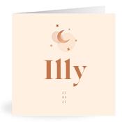 Geboortekaartje naam Illy m1