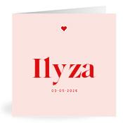 Geboortekaartje naam Ilyza m3