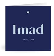 Geboortekaartje naam Imad j3