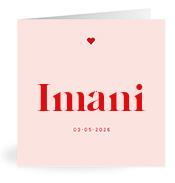 Geboortekaartje naam Imani m3