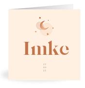 Geboortekaartje naam Imke m1