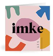 Geboortekaartje naam Imke m2