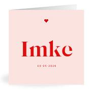 Geboortekaartje naam Imke m3