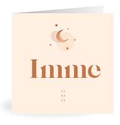 Geboortekaartje naam Imme m1